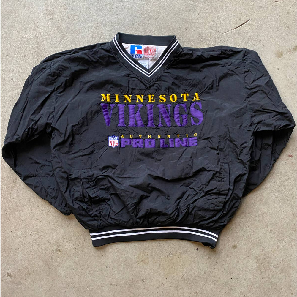 Vintage Minnesota Vikings NFL Authentic Pro Line Russell Athletic Pullover L/XL